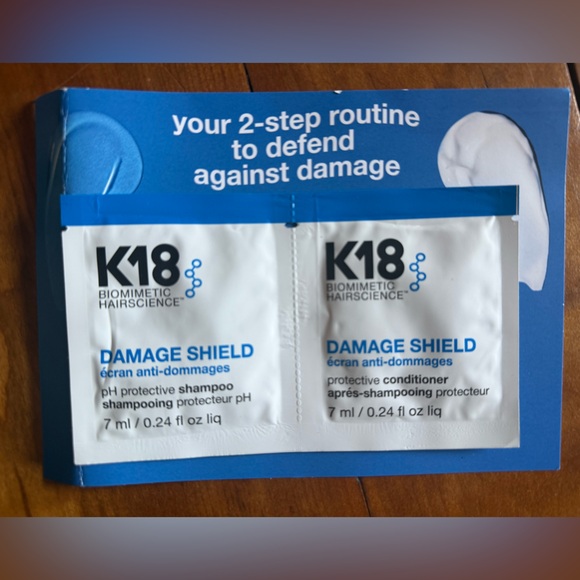 💜 k18 Damage Shield Shampoo & Conditioner Sample - Picture 1 of 2